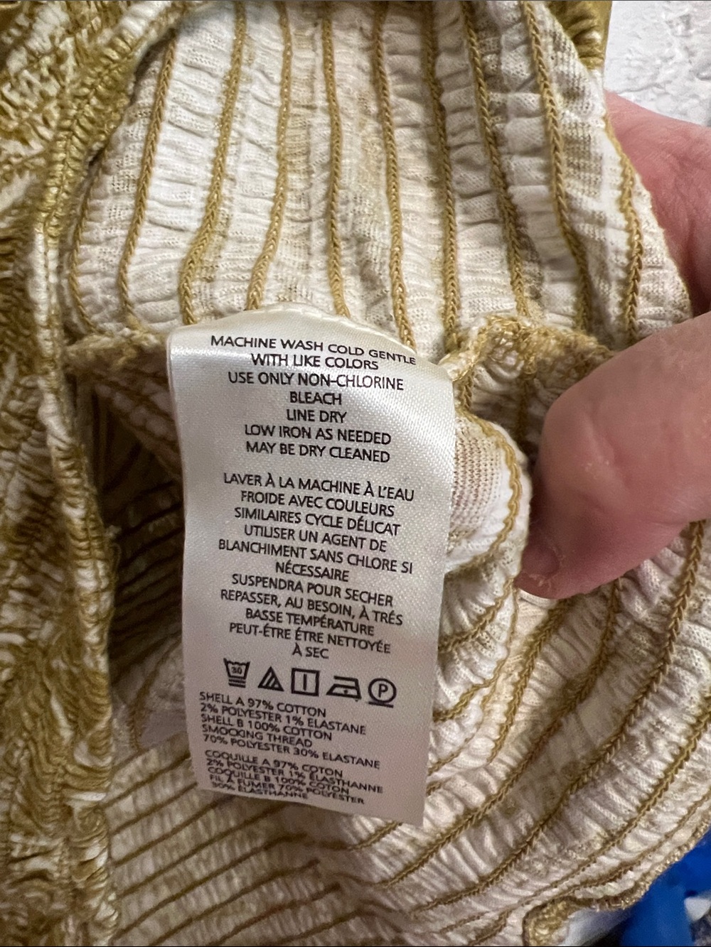 Anthropologie Mustard Floral Smocked Puff Sleeve Top - Picture 5 of 12